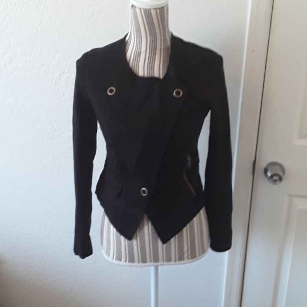 Gorgeous Cabi Black Zip Up Button Jacket - Picture 1 of 7
